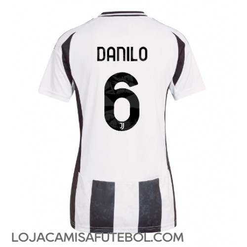 Camisa de Futebol Juventus Danilo Luiz #6 Equipamento Principal Mulheres 2024-25 Manga Curta